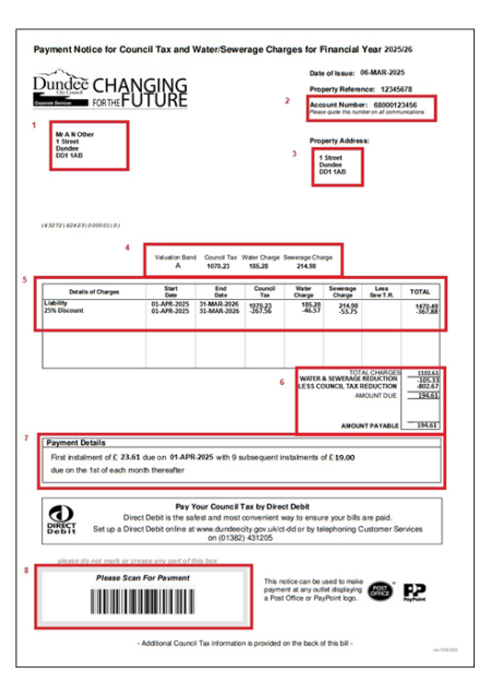 Council tax bill