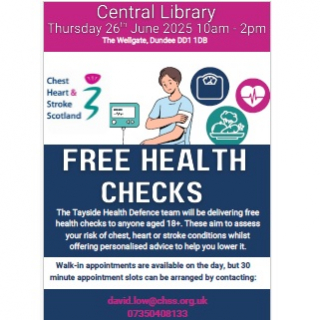 Chest, Heart and Stroke, Scotland - Free Health Check image