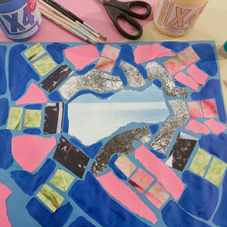 McManus Creates: Curtain Call - Pattern and Process: Exploring collage image