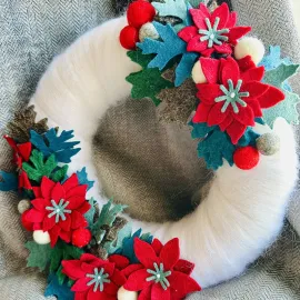 Felted Christmas Wreaths with Syrah Jay image