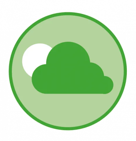 This image shows the icon for Tackling Climate Change and reach net zero emissions by 2045