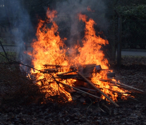 Garden bonfire