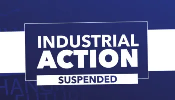 Industrial Action suspended graphic 