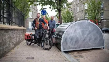 Dundee Cycling Bike Hanger Bikehangar Storage Park Avenue Cllr Steven Rome