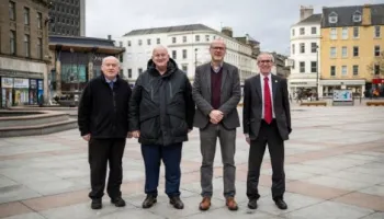 Dundee City Council Group Leaders Cllr Mark Flynn Kevin Keenan Fraser MacPherson Derek Scott Kindness Festival City Square