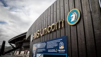 HMS Unicorn sign