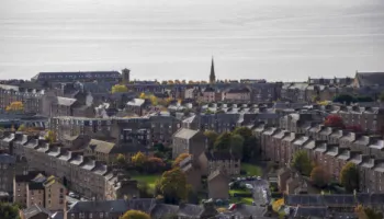 Aerial view of housing